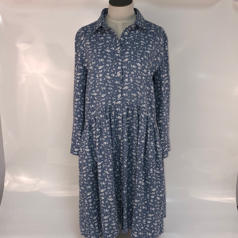 Denim Floral Dress
